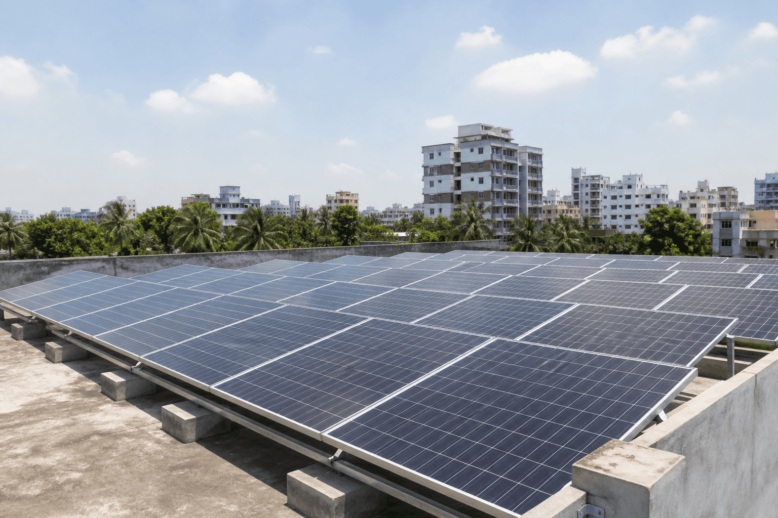 Rooftop solar installation